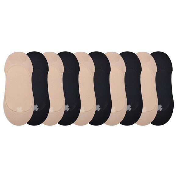 NWT - Lucky Brand Ladies' Black and Nude Liner Sock, 10-pair - shoe size… - Picture 2 of 3